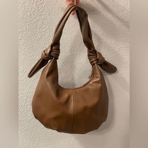 PrettyLittleThing Brown Knotted Shoulder Bag